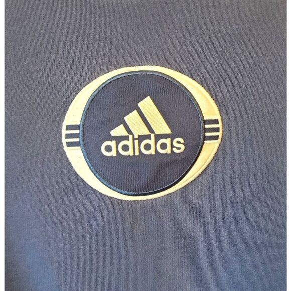 Adidas Vintage Y2K Unisex Navy Blue Pullover Sweatshirt Size US M - Picture 4 of 7